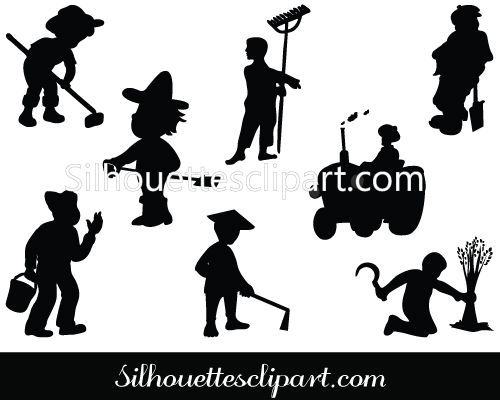 500x400 Farmer Vector Graphics Silhouette Clip Art Vector Graphics