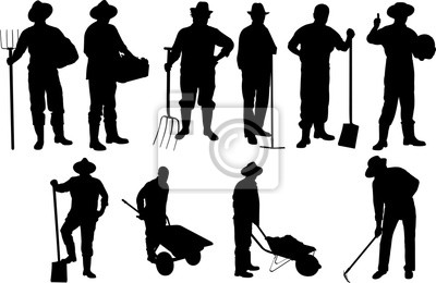 400x260 Plakat Farmer Silhouette Shape Vector Na Wymiar Wektor, Farmer