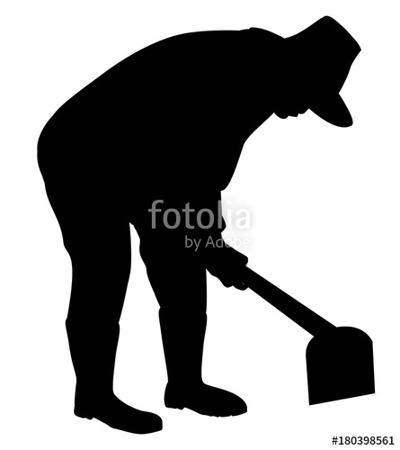 445x500 Silhouette Farmer Shape Vector Design Stock Image And Royalty