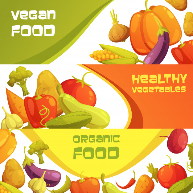 Healthy Organic Vegan Food Advertisement Horizontal Background Set 626x626 Healthy Organic Vegan Food Advertisement Horizontal Background Set
