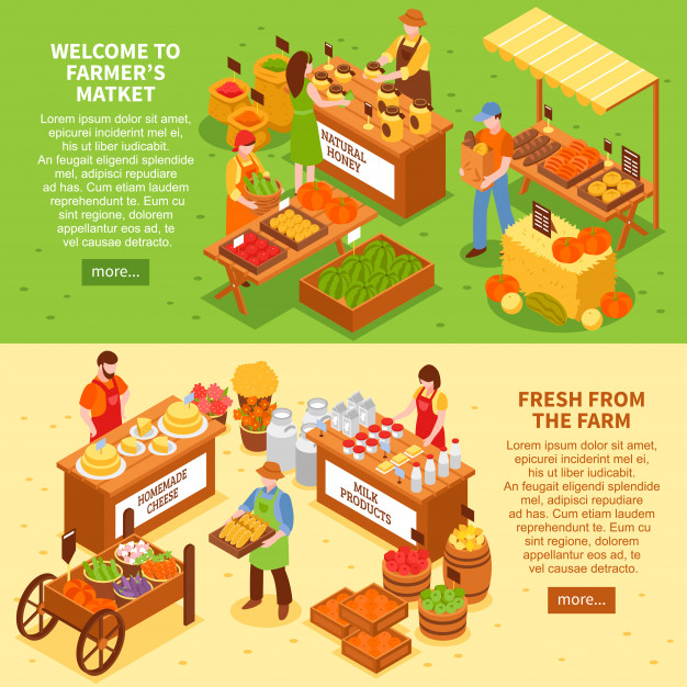 Farm Market Banners Set Vector Free Download 626x626 Farm Market Banners Set Vector Free Download