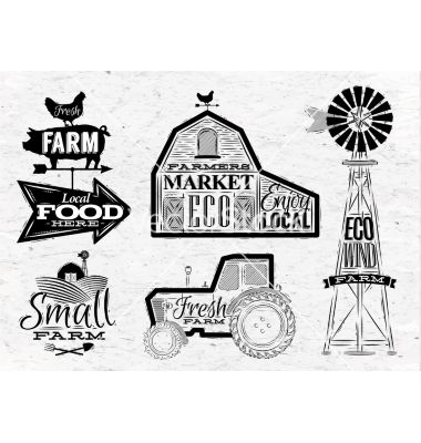 380x400 Farm Vintage Vector Farnhouse Farm Logo, Farm Trucks, Farm Signs