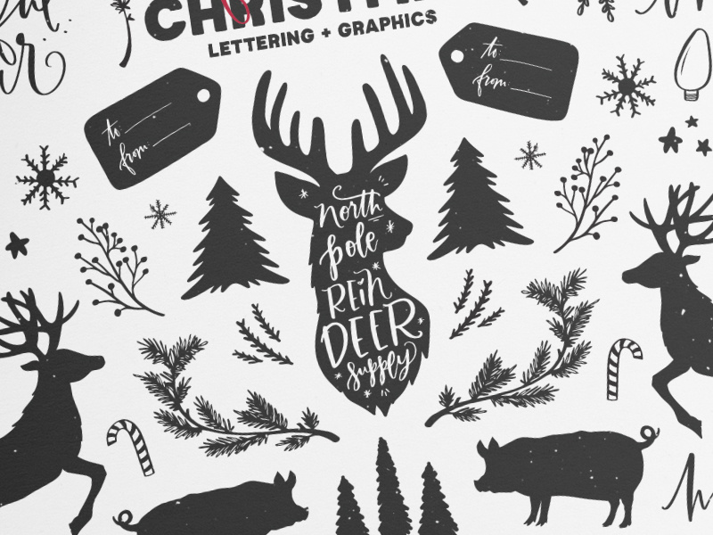 800x600 Farmhouse Christmas Vectors