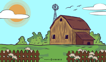 442x260 Farmhouse Vector Graphics To Download