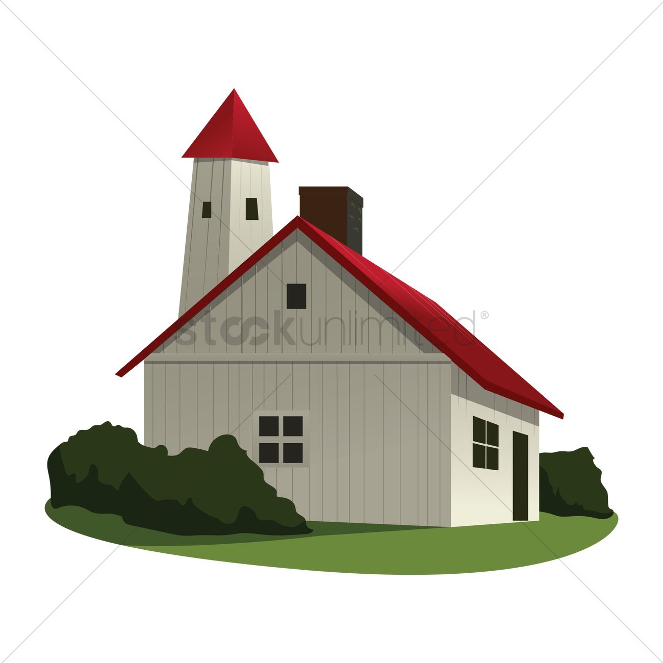 1300x1300 Farmhouse Vector Image