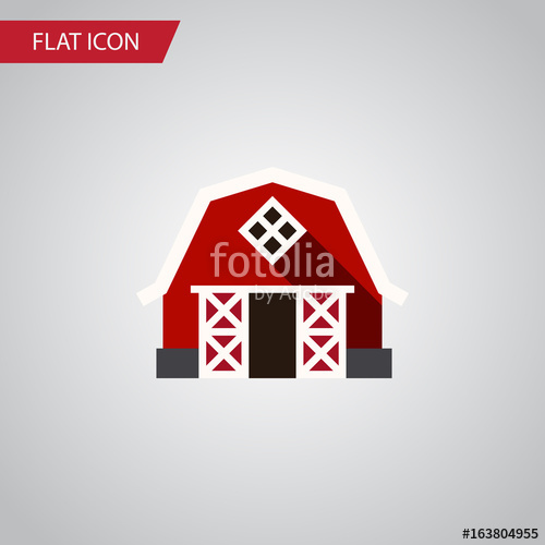 500x500 Isolated Barn Flat Icon Farmhouse Vector Element Can Be Used
