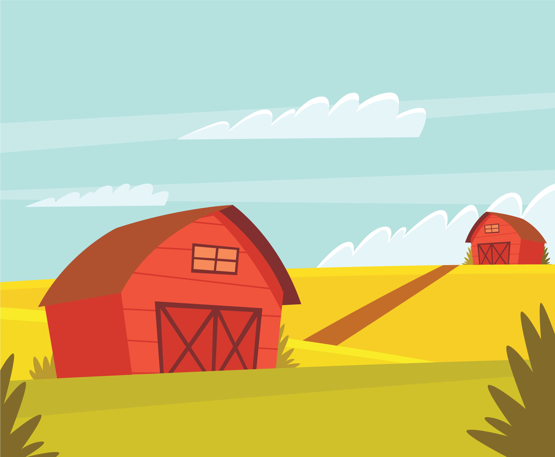 1136x936 Ranch Farmland Illustration Vector Art Graphics