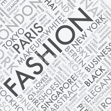 Fashion Word Tag Cloud Typography Texture Background Vector Stock 440x440 Fashion Word Tag Cloud Typography Texture Background Vector Stock