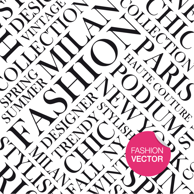 Vector Fashion Background, Words Cloud 800x800 Vector Fashion Background, Words Cloud