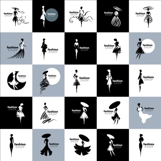 Girls And Clothing Fashion Shop Logos Vector Free Download 550x550 Girls And Clothing Fashion Shop Logos Vector Free Download