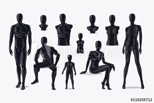 Mannequins Vector Fashion Clothing Store Mannequins, Shop Window 500x334 Mannequins Vector Fashion Clothing Store Mannequins, Shop Window