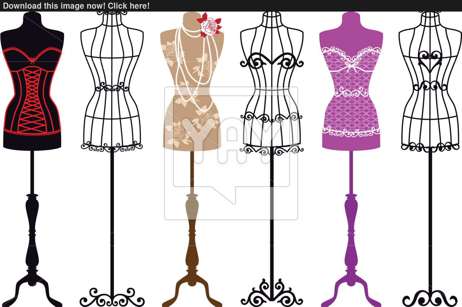 Fashion Mannequins, Vector Set Vector 1600x1066 Fashion Mannequins, Vector Set Vector