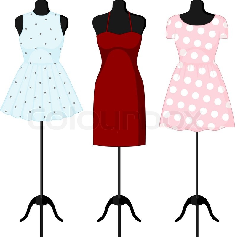 Different Dresses On A Mannequin Stock Vector Colourbox 793x800 Different Dresses On A Mannequin Stock Vector Colourbox