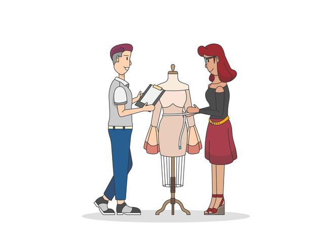 655x490 Fashion Designers Working On A Dummy Mannequin