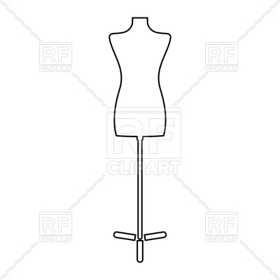 Fashion Female Torso Mannequn Vector Image Of Icons 400x400 Fashion Female Torso Mannequn Vector Image Of Icons