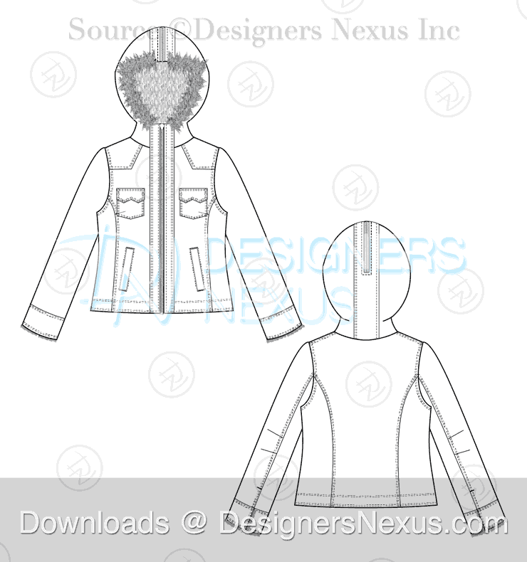 Technical Fashion Drawing Free Vector Flat Fashion Sketches 740x790 Technical Fashion Drawing Free Vector Flat Fashion Sketches