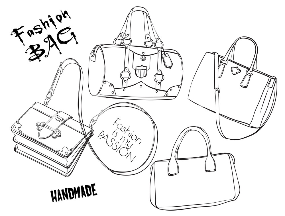Vector Background Vector Sketch Set Of Bags Illustration 1000x758 Vector Background Vector Sketch Set Of Bags Illustration