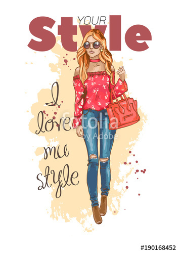 354x500 Fashion Look Beautiful Young Woman In Stylish Clothes Fashion