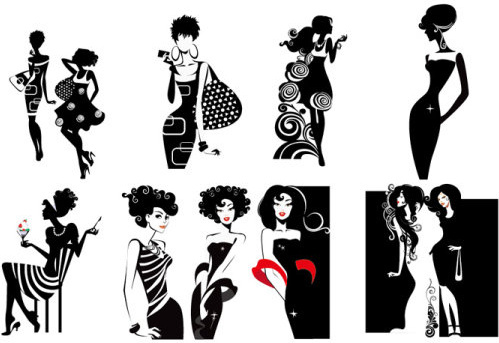 Fashion Silhouette Vector Free Vector Download 499x343 Fashion Silhouette Vector Free Vector Download