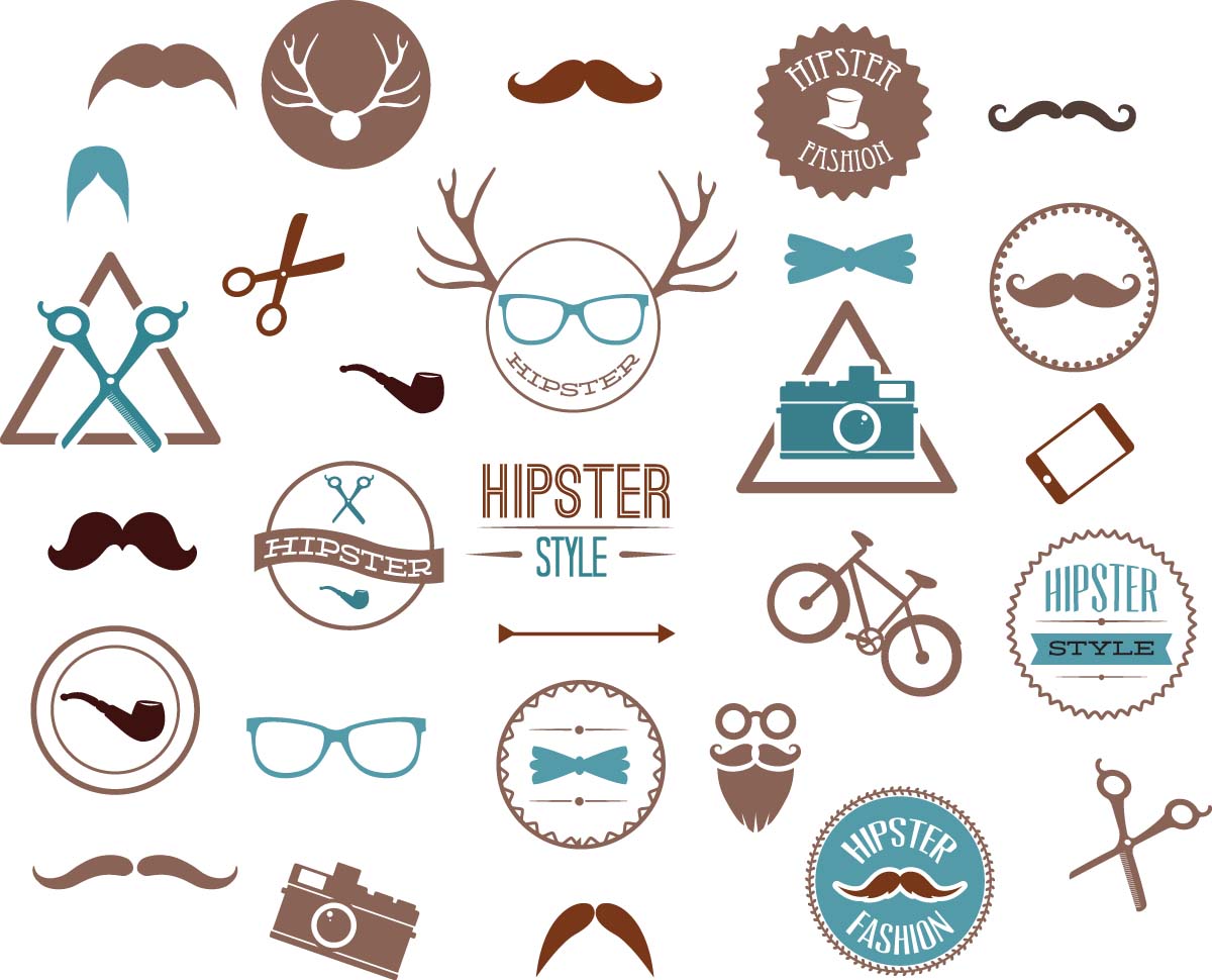 Hipster Fashion Set Vector Free Download 1200x970 Hipster Fashion Set Vector Free Download