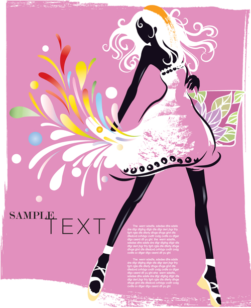 Set Of Fashion Girl Vector Graphic Free Download 500x613 Set Of Fashion Girl Vector Graphic Free Download