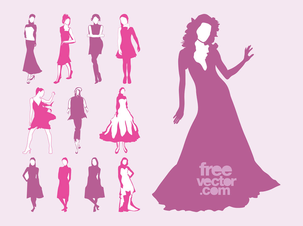 Vector Fashion Models Set Vector Art Graphics 1024x765 Vector Fashion Models Set Vector Art Graphics