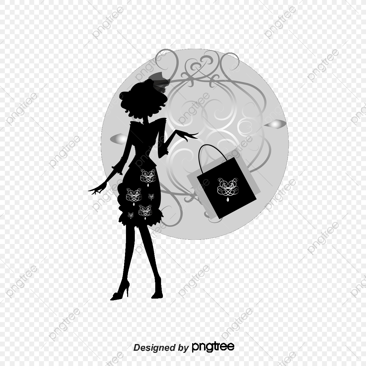 Fashion Shopping Beauty Silhouette Vector, Fashion Vector 1200x1200 Fashion Shopping Beauty Silhouette Vector, Fashion Vector