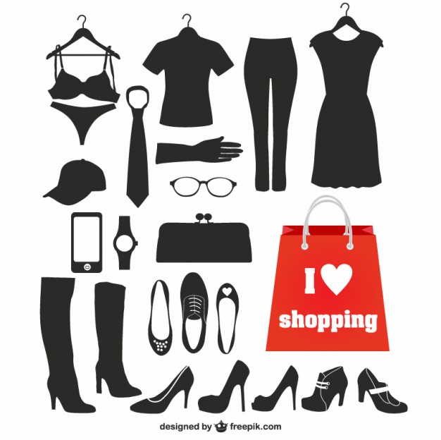Fashion Elements Black Silhouettes Vector Free Download 626x624 Fashion Elements Black Silhouettes Vector Free Download