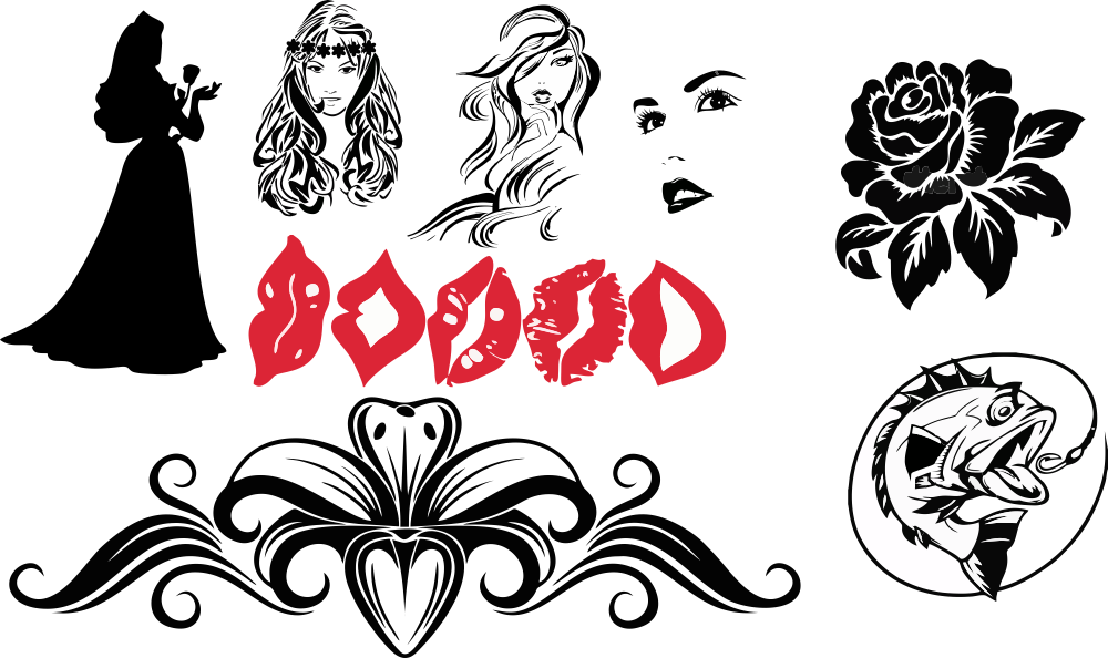 Fashion Model Beautiful Girl Silhouette Car Sticker Free Vector 1000x594 Fashion Model Beautiful Girl Silhouette Car Sticker Free Vector