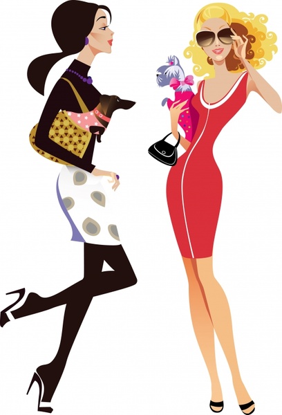 Fashion Women Illustration Vector Free Vector In Encapsulated 408x600 Fashion Women Illustration Vector Free Vector In Encapsulated
