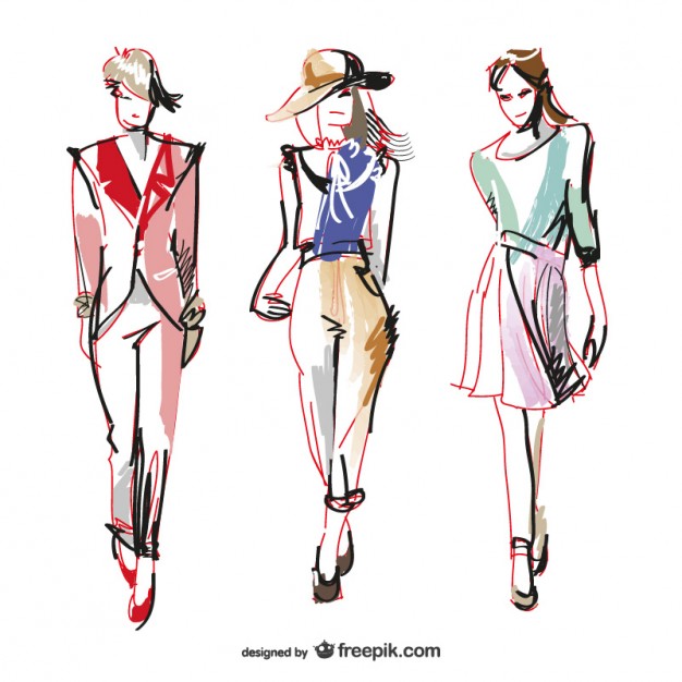 Hand Painted Fashion Women Vector Free Download 626x626 Hand Painted Fashion Women Vector Free Download