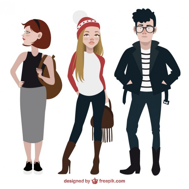 Fashion Teenagers Pack Vector Free Download 626x626 Fashion Teenagers Pack Vector Free Download