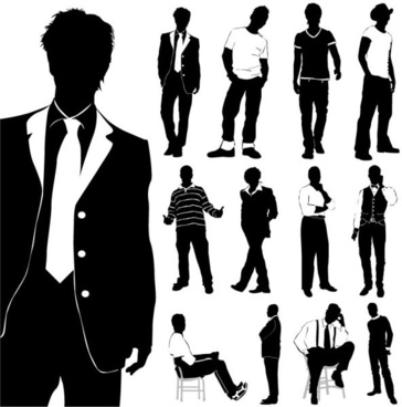 364x368 Fashion Icons Silhouette Free Vector Download