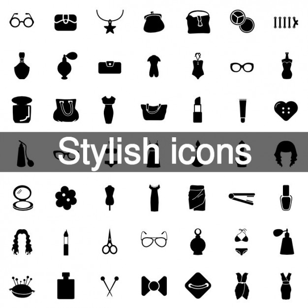626x626 Stylish And Fashion Icons Vector Free Download