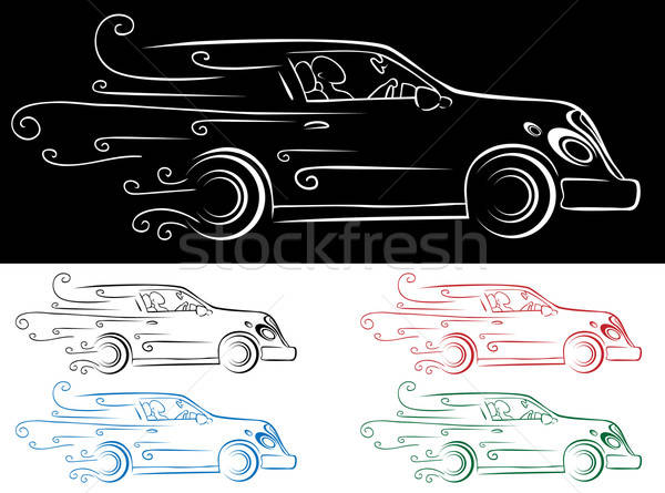 600x445 Fast Car Vector Illustration John Takai