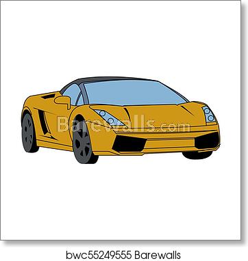 Fast Car Speedster Vector Illustration, Art Print Barewalls 362x382 Fast Car Speedster Vector Illustration, Art Print Barewalls