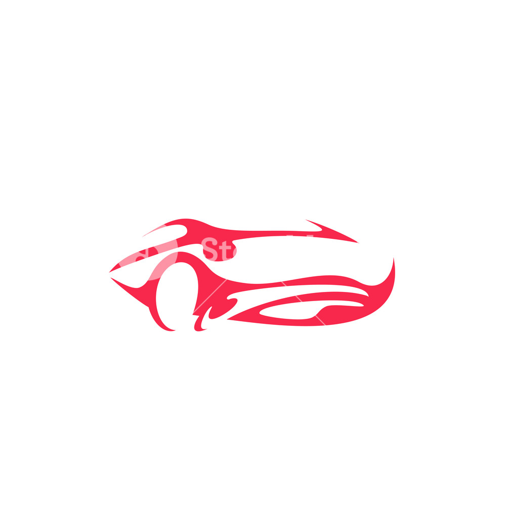 1000x1000 Very Fast Red Color Sports Car Vector Illustration Royalty Free