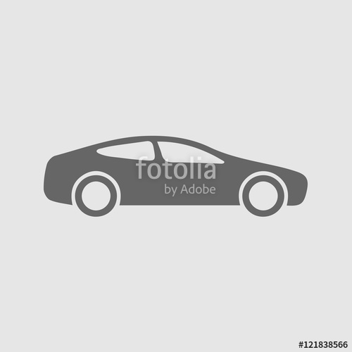 500x500 Car Vector Icon Isolated Simple Car Illustration Fast Car Vector