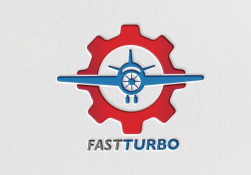 500x350 Fast Turbo, Plane And Gear Logo Vector Template For Download