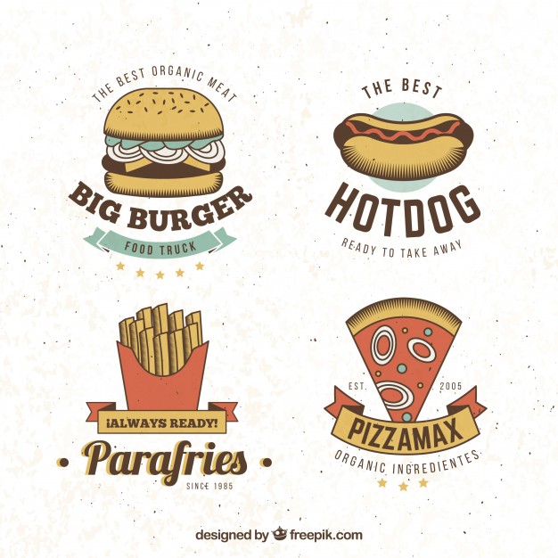626x626 Fast Food Logo Collection Vector Free Download