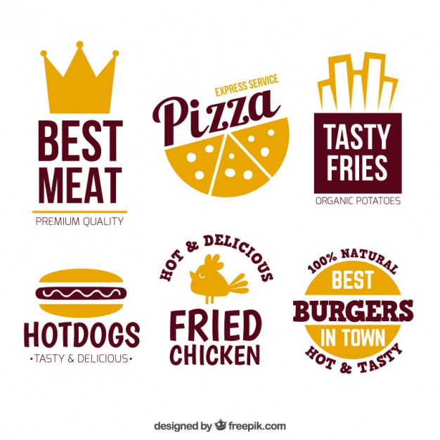 626x626 Fast Food Logos Vector Premium Download