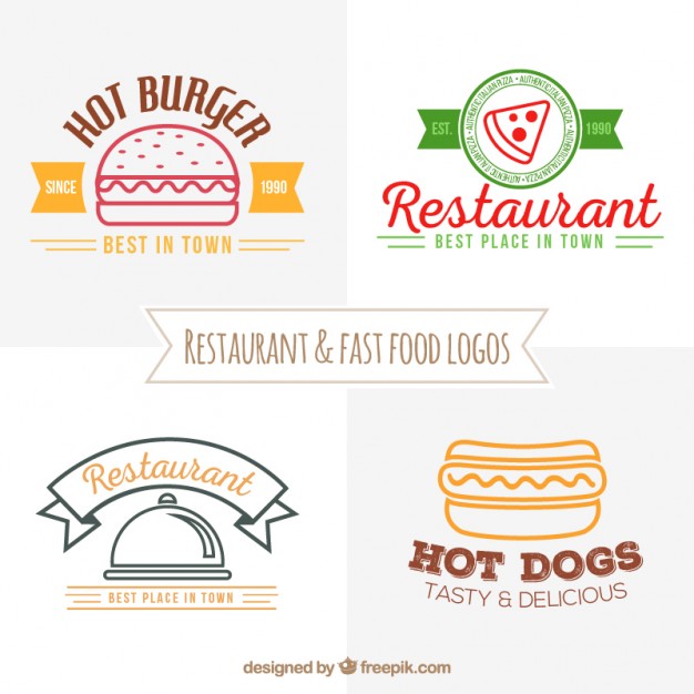 626x626 Restaurant And Fast Food Logos Vector Free Download
