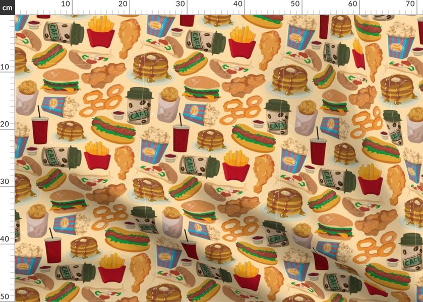 Fast Food Pattern Vector