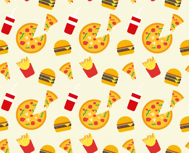 626x507 Fast Food Pattern Vector Premium Download