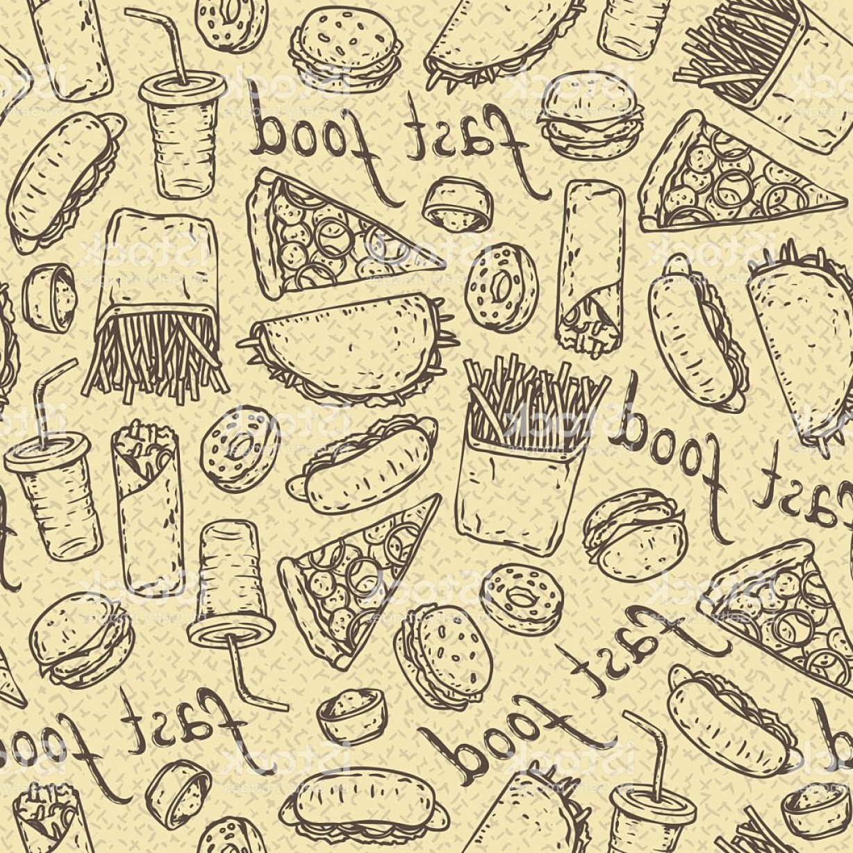 1228x1228 Fast Food Vector Pattern Sarahgardan