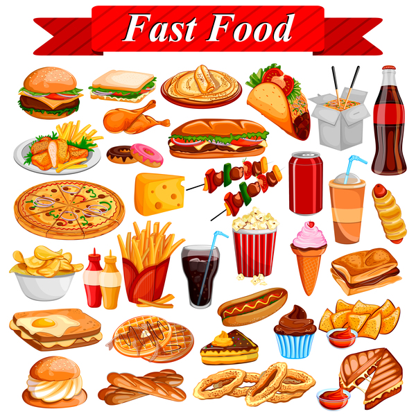600x600 Fast Food Vector Material