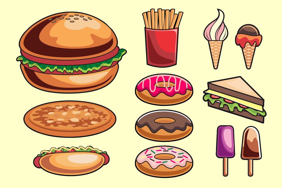 1200x800 Junk Food Vector Pack