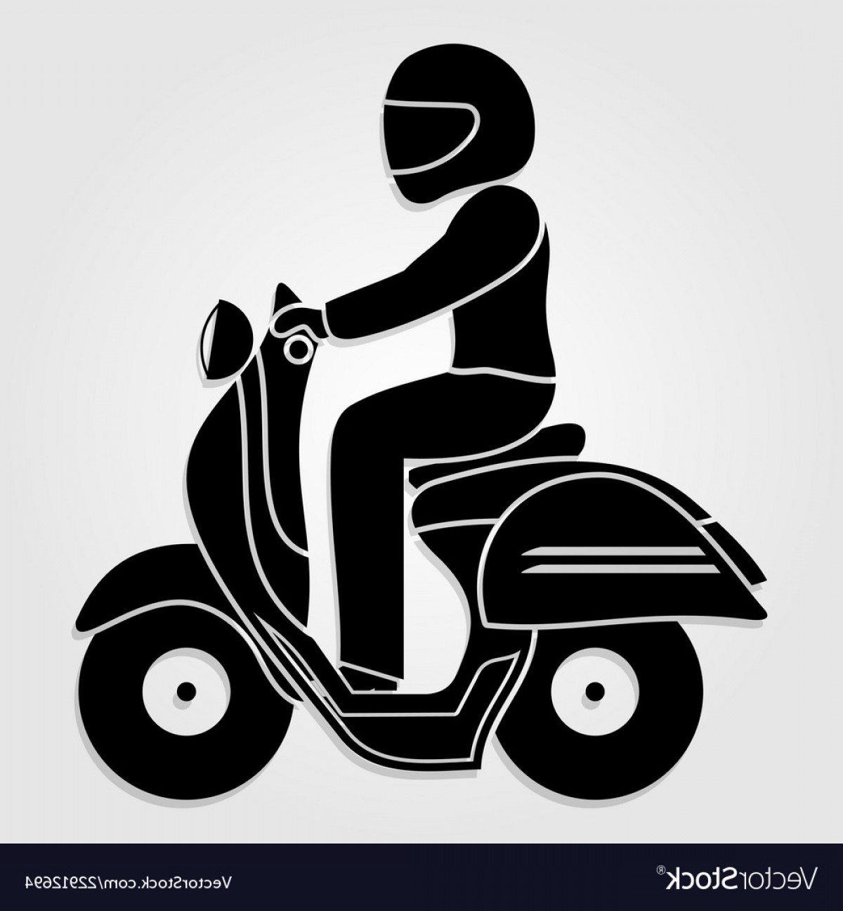 1200x1296 Man Riding Fast Retro Scooter Icon Vector Newwaysys