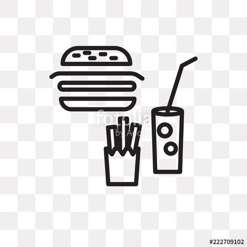 500x500 Fast Food Icon On Transparent Background Modern Icons Vector