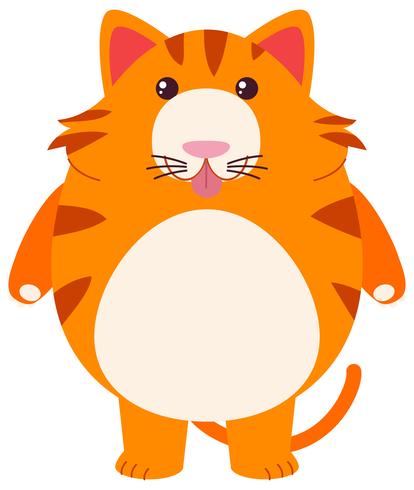 414x490 Fat Cat On White Background